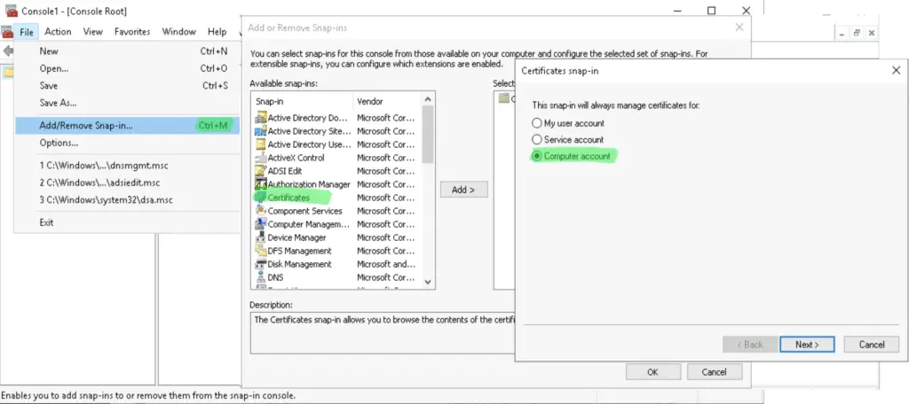 How to extract the private key, public key and CA cert from PFX