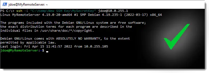 SSH Private key Authentication to Linux on a Windows Machine